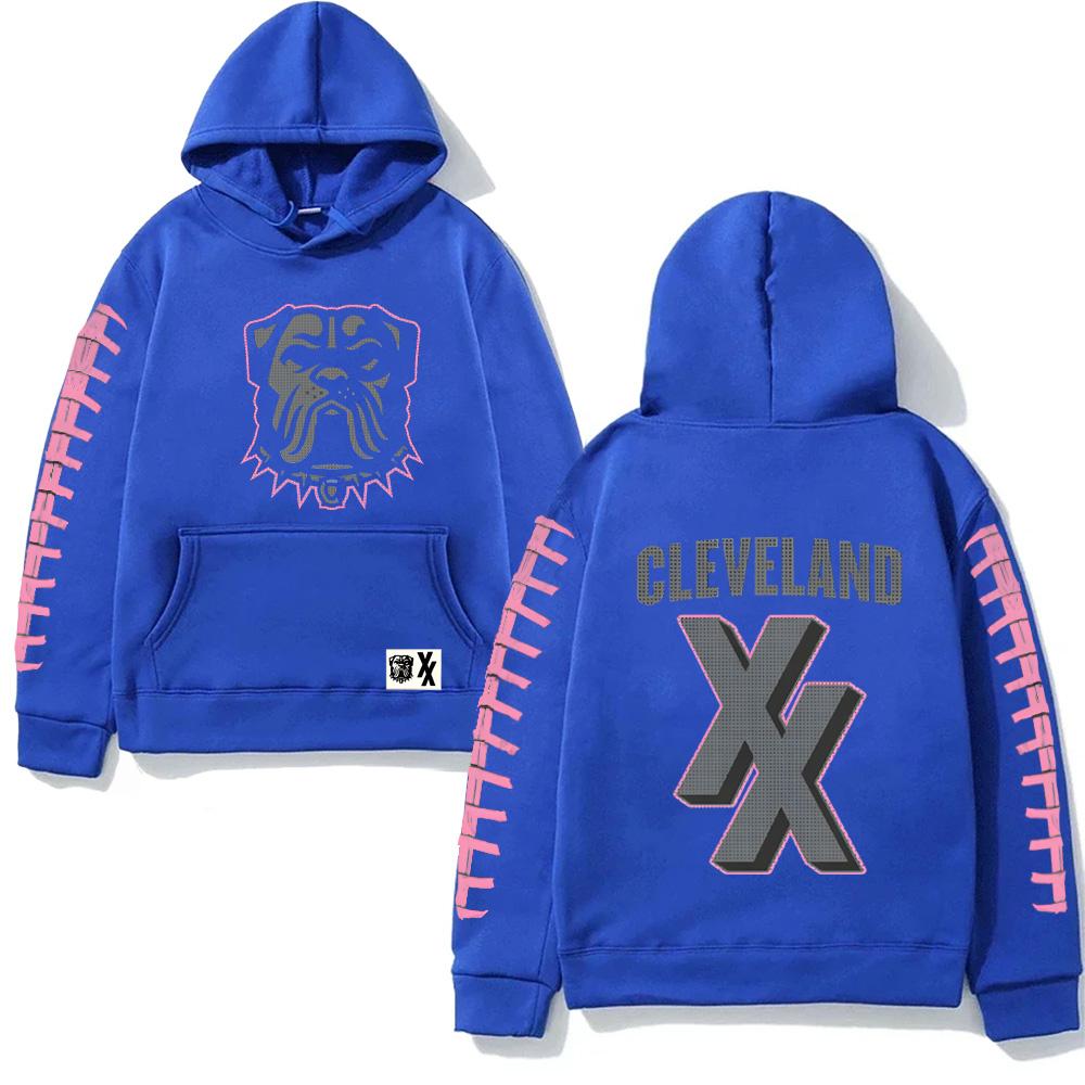 Mgk X Cleveland Browns Long Sleeve Hoodie for Autumn/Winter New Grunge Sweatshirts Punk Long Sleeve Clothing Hooded Pullovers