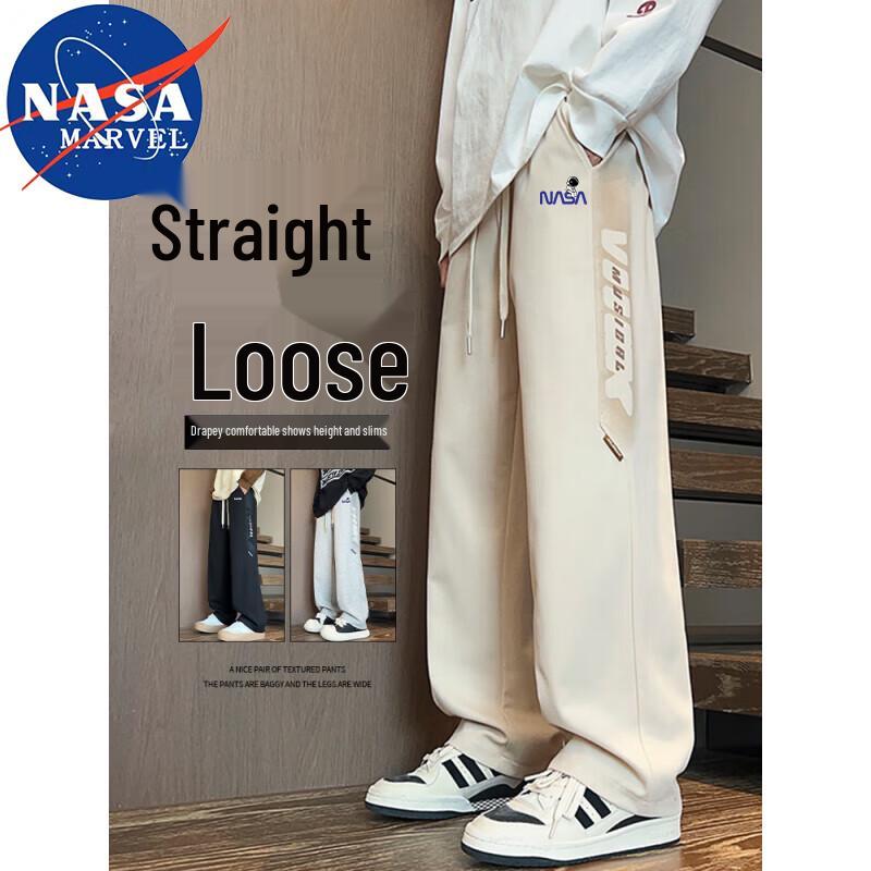 

NASA MARVEL Men s High-Street Straight Casual Sweatpants L