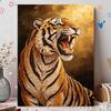 DIY Pearl Bead Art Canvas Tiger Pattern Frameless Creative Craft Painting Kit for Relaxing Home Wall Decoration