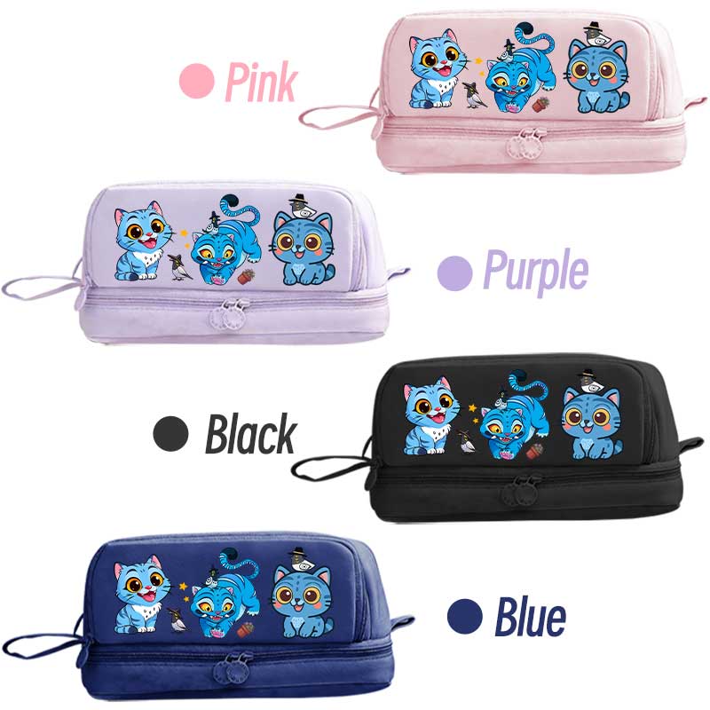 Double-layer Learning Stationery Bag Gift Girl Group Shoulders Bag For K-Pop Cartoon Pencil Case Stationery Bag Anime