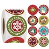 3.8cm Christmas Sticker Roll - Gift Box Sealing Labels for Holiday Decoration