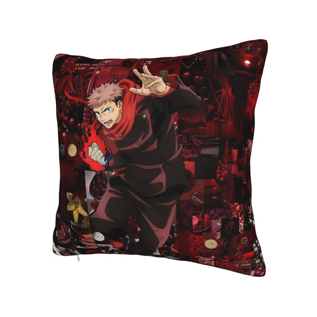 Decorative Pillowcases Itadori Yuji  Stuff Bedroom  JJK Anime  Pillow Case Cover Square Style Multiple Sizes