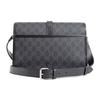 Gucci Interlocking Double G Logo Monogram Canvas And Leather Messenger Bag Men Bags Black 745679-92TCN-1000