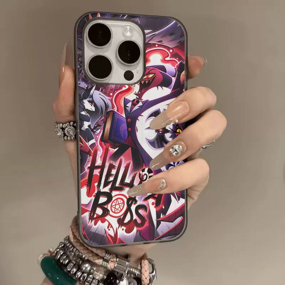

Cartoon H-Helluva Boss Soft Corrugated Transparent Phone Case For IPhone 17 15 16 11 12 13 14 Pro Max Plus Pro iPhone 12
