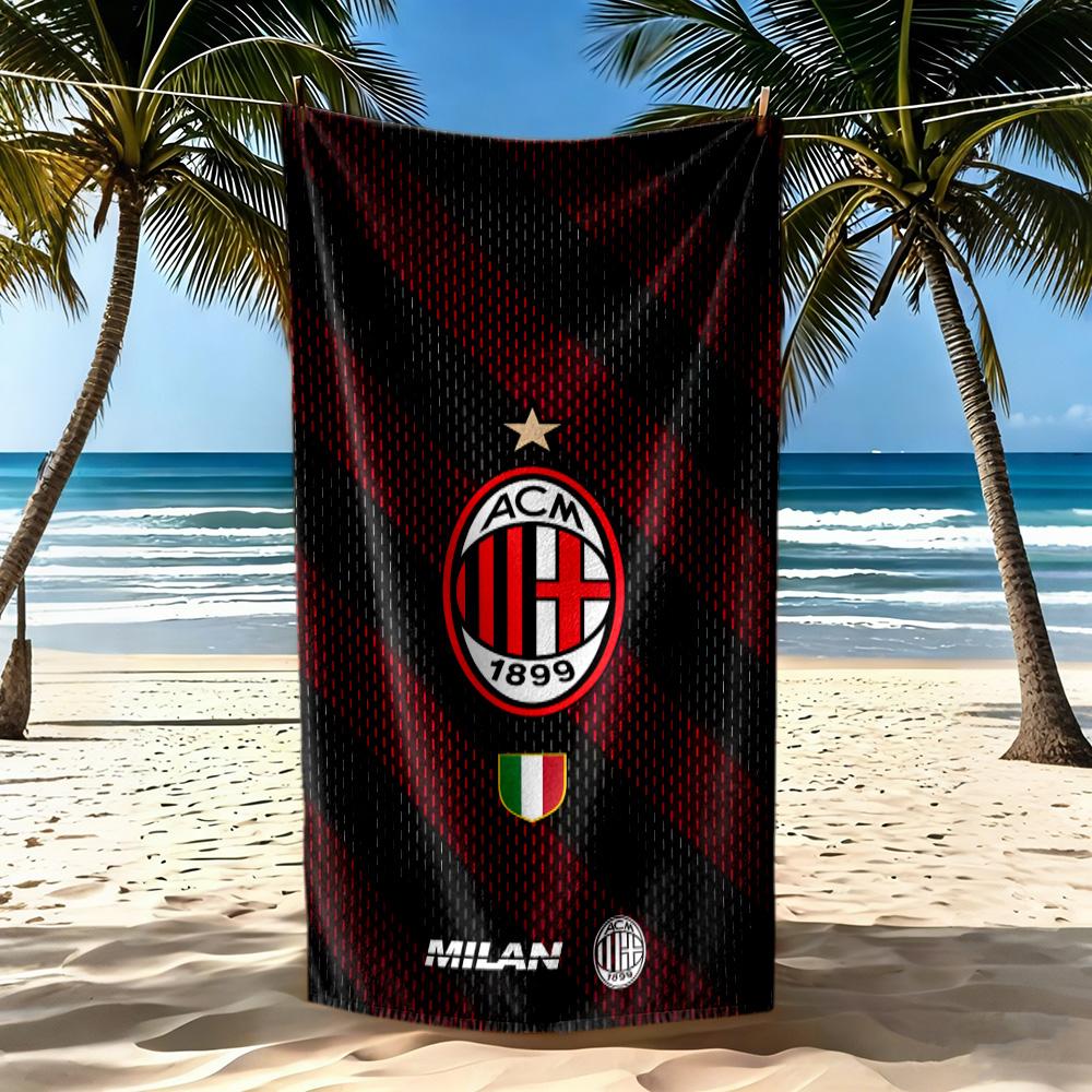 Ac Milan Strandtuch Hohe Saugfähigkeit Schnelltrocknend Bequem Leicht Geeignet Für Schwimmen Fitnessstudio Camping Yoga Urlaub