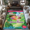 Dora Explorer Customize Your Name Floor Rug Office Rug Perfect for Balcony Dormitory Decorate room Foyer Antislip Carpet Office home decor