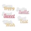 5Pcs Greeting Words Resin Silicone Molds Letter Shaped Plaster Silicone Molds for Epoxy Resin Candle Fondant Chocolate