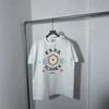 Casablanca Print Oversized Baumwoll-T-Shirt Unisex Lockere Passform 2026 Lässige Streetwear Jugendliche Erwachsene
