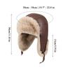 Russian Winter Earflap Hat Ear Protector Women's Hat Faux Fur Leather Snow Cap Ushanka Outdoor Fur Hat Thick Pilot Trapper Hats