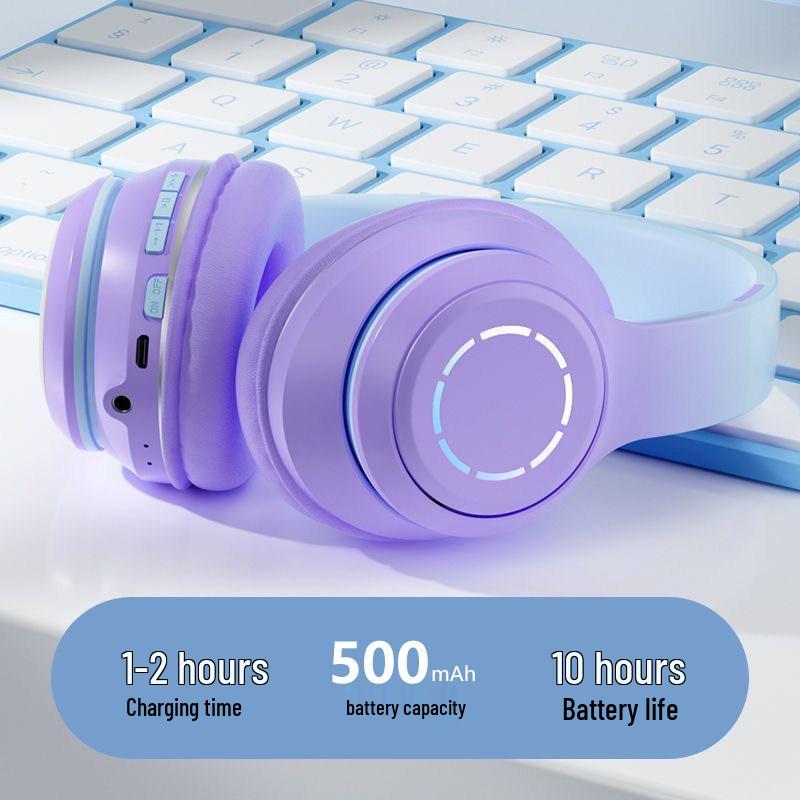 Wireless Over-Ear Bluetooth Headphones with Large Earcups, Noise-Canceling for Music, Sports, and Laptop Use