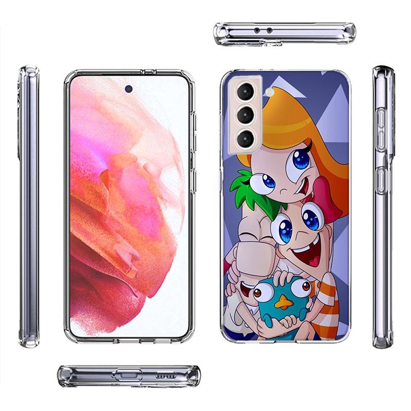 Cartoon Perry The Platypus Phone Case For Samsung Galaxy S25 Edge S24 S23 FE S21 S20 S10 Plus S22 S26 Ultra Cover Clear Cases TP