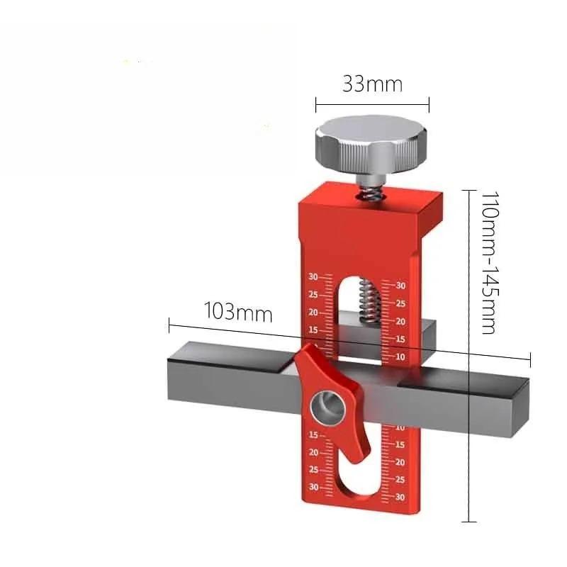 2 In 1 Cabinet Door Installation Positioner,6/8/10mm Rebounder Punched Mounting Jig Wardrobe Cabinet Door Panel Installation Jig