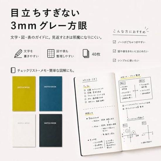 Kokuyo Survey Notebook Field Note Set Zebra Ballpoint Pen 3mm Grid 40 Sheets Outdoor Work Memo Daily Outing Recording Pocket Card Included Blue
