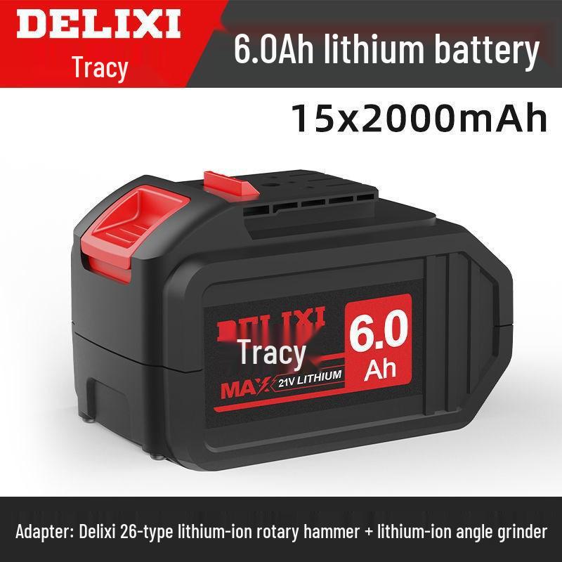 Delixi Lithium Battery Shell for Reciprocating Saw, Electric Drill, Angle Grinder, and Wrench with Charger