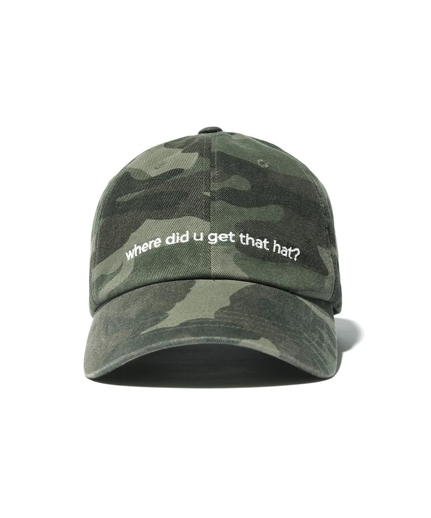 YOUHEE Lettering Ball Cap Khaki
