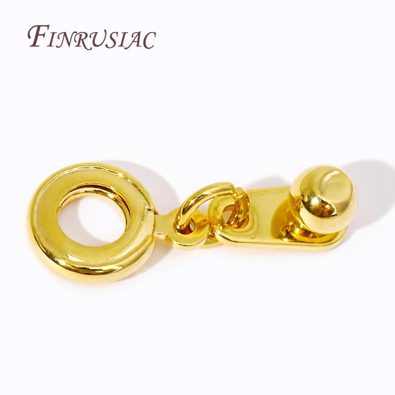 Jewellery Connecting Clasps 18K Gold Plated Snap Clasp For Bracelet Jewelry Making Supplies DIY Accessories Necklaces Connectors