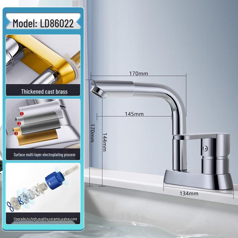 Larsd LD86022 Double-Hole Basin Mixer Faucet