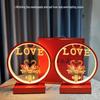 Red Everlasting Wedding Table Lamps: Bedside Pair for Newlyweds' Celebration and Dowry Gift
