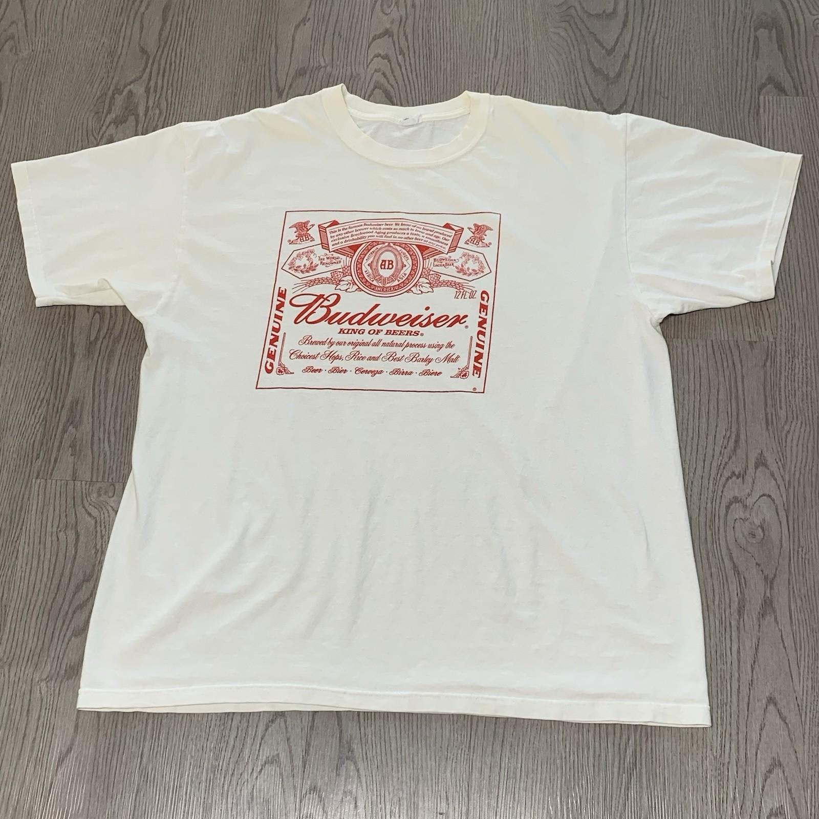 Budweiser Король пива Промо Белая футболка XL Y2K XL