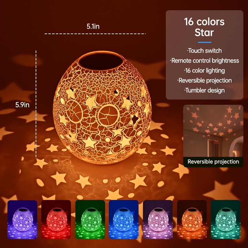2024 New Desktop Crack Dinosaur Egg Night Light Touch Switch Long Battery Life Charging Tumbler Colorful Atmosphere Light