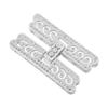 Sturdy Brass Zirconia Rectangle Bracelet and Necklace Clasp for Sophisticated Fashion Accessories Craft Supplies