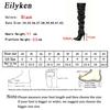 Fashion Eilyken Red Women Over The Knee Boots High Heels Patent Leather Solid Pointed Toe Stiletto Side Zipper Sapatos Femininos