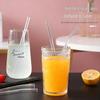 High-Temperature Resistant Transparent Glass Straw for Juice and Milk