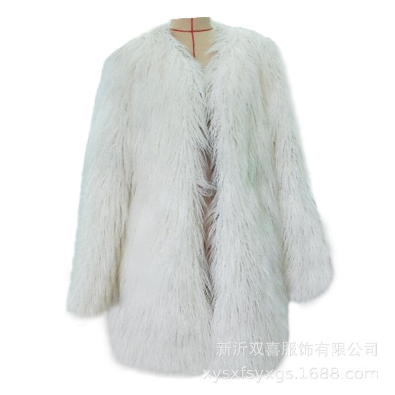 Autumn and Winter New Fashion Coat, Women's European and American Imitation Beach Wool Warm Coat