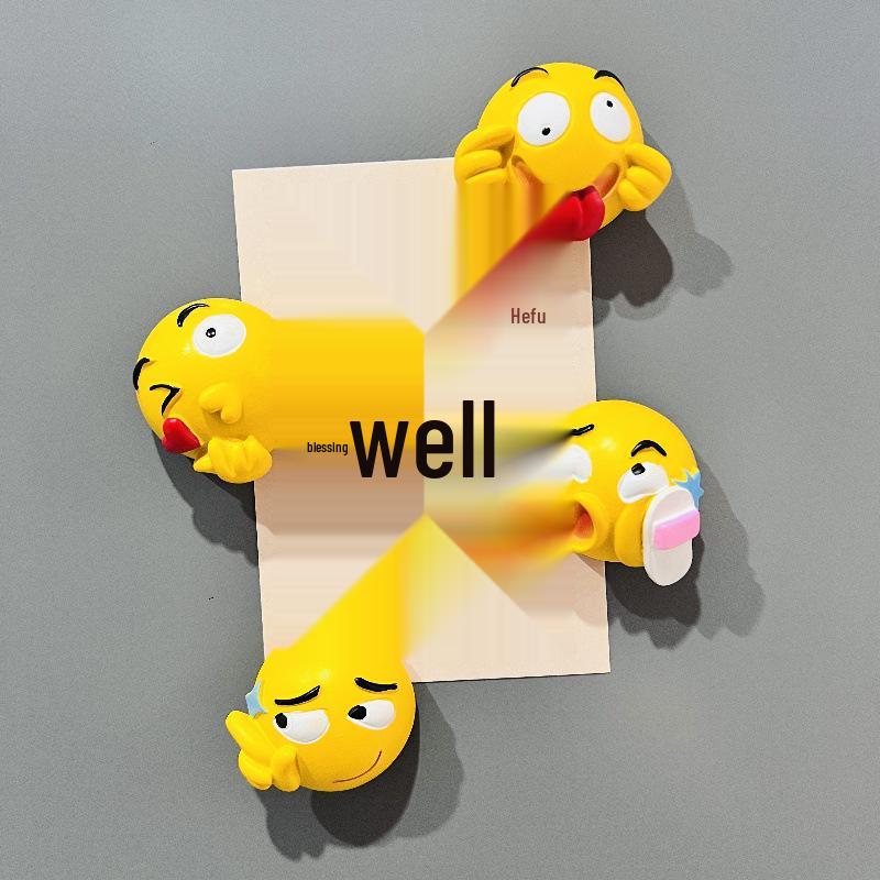 Magnet de Frigider Emojis Inimă 3D - Cadou Drăguț 'Te Iubesc' pentru Cea Mai Bună Prietenă