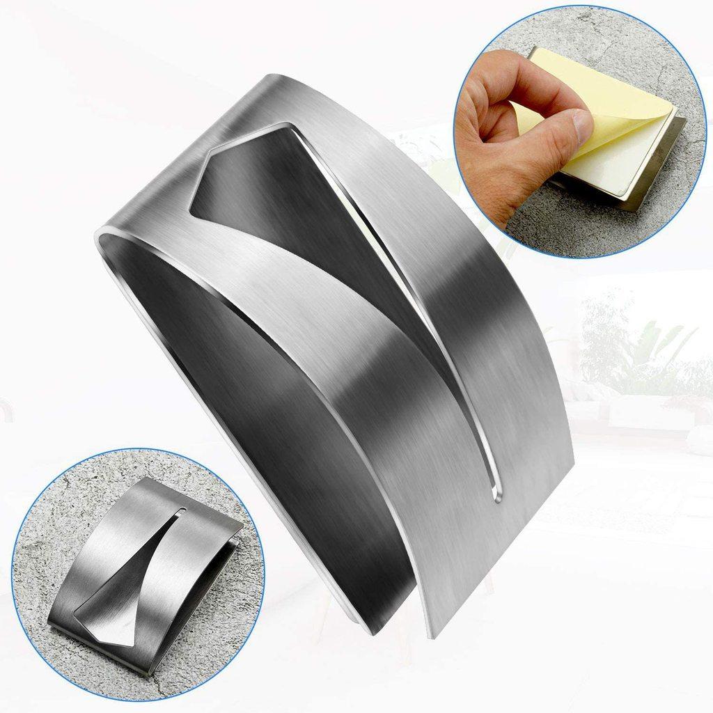 Modern Stainless Steel Towel Hook With Adhesive Mount For Bathroom And Kitchen Storage