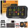 AUXBEAM (AR-820 8 Gang Switch Panel App Control RGB Automatic Dimmable Backlight Two-Sided Outlet for Truck UTV SUV Boat