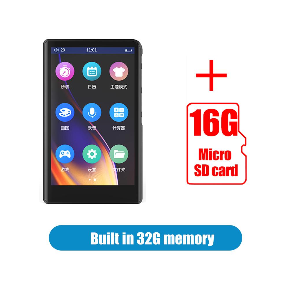 RUIZU H9 Bluetooth MP3 MP4 Player 3,8-calowy ekran dotykowy Metalowy bezstratny odtwarzacz muzyki z wbudowanym głośnikiem Obsługa karty TF