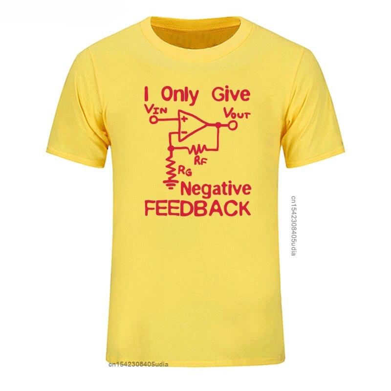 New Funny Cotton Oversized T Shirt Men Cotton Print Tee I Give Negative Feedback Computer Engineer T-Shirt New Fashion