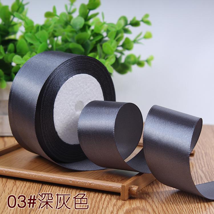 

Hot sale (25yards/roll) 40mm Single Face Satin Ribbon for Wedding Party Decoration Invitation Card Christmas Gift Wrapping tape 40MM темно-сірий