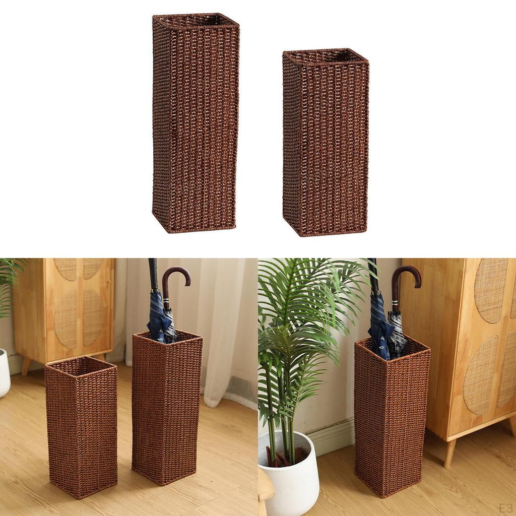 Handcrafted Umbrella Holder Woven Basket Storage Solution for Entryway Dorm