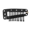 100pcs Hair Extension Clips Multipurpose 38mm 10 Teeth Wig Clips for Hair Extensions DIY Black