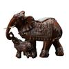 Elephant Resin Statue With Imitation Wood Finish For Office Decor Gifts And