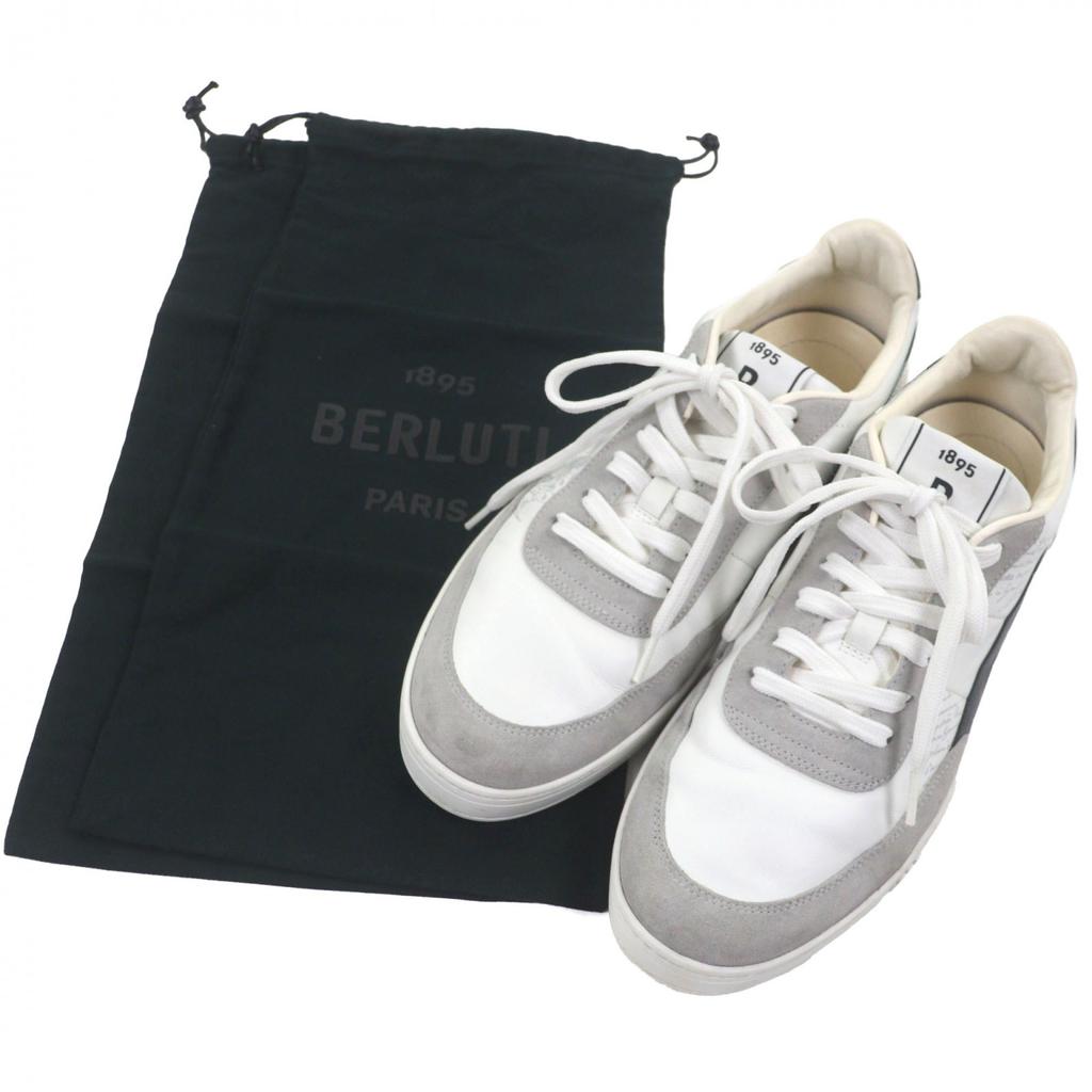 Great BERLUTI Low cut sneakers Play time white leather mens 7 Used