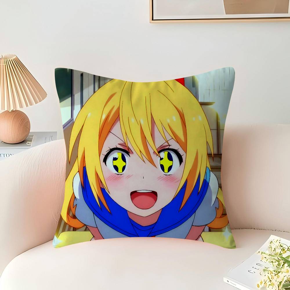 Anime K-Kirisaki-Chitoge Pillow Gift Home Office Decoration Bedroom Sofa Car Cushion Cover Case 45x45