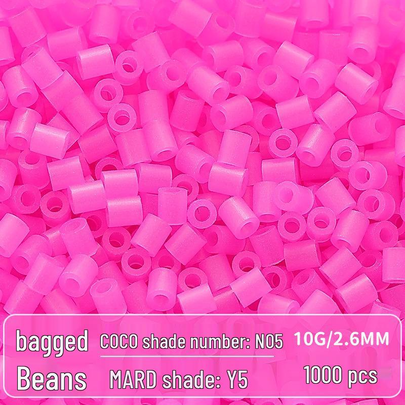 Clear Puzzled Beans Special Color Refill Pack, Black & White, 2.6mm Handmade DIY Fuse Beads Toy Set