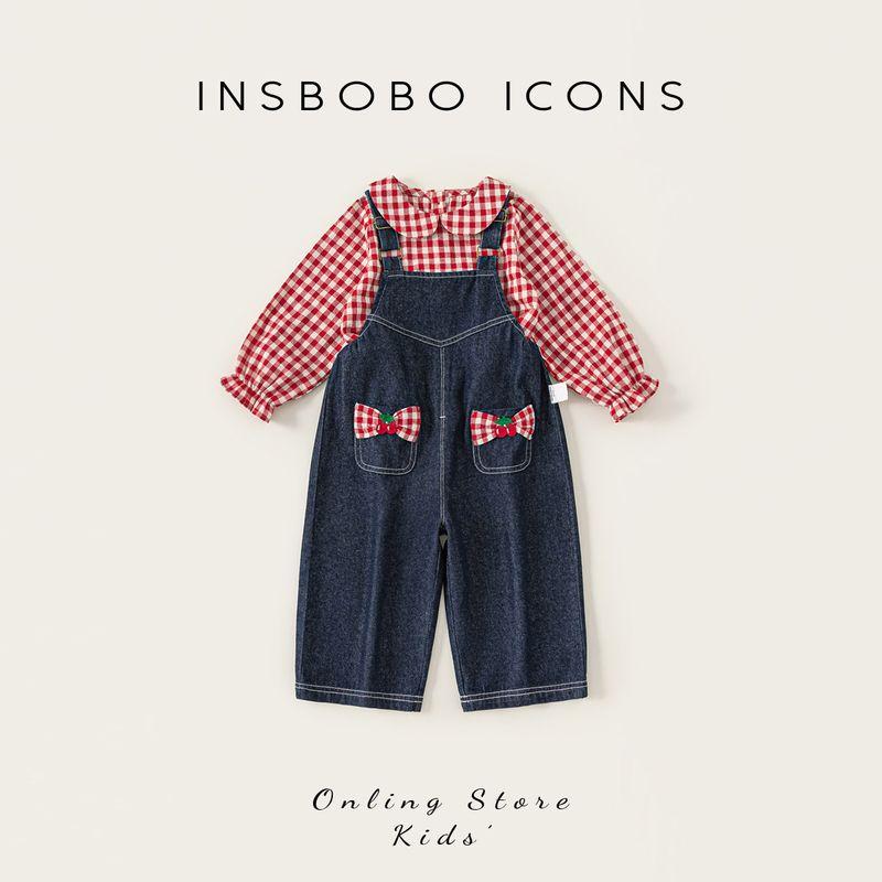 Наряд для девочки 2026 Весна Детская одежда Красный наряд для девочки Новая весенняя мода Детская одежда на Новый год Детская одежда Cowboy Blue 80