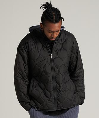 Tener Boa Fur Over Inner Padded Jacket Black