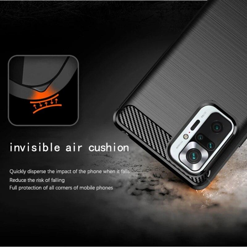 Para Xiaomi Redmi Note 10 Pro Funda Redmi 10 9 9T Note 10S 10 5G Funda a prueba de golpes Parachoques TPU Funda de silicona para teléfono Redmi Note 10 Pro