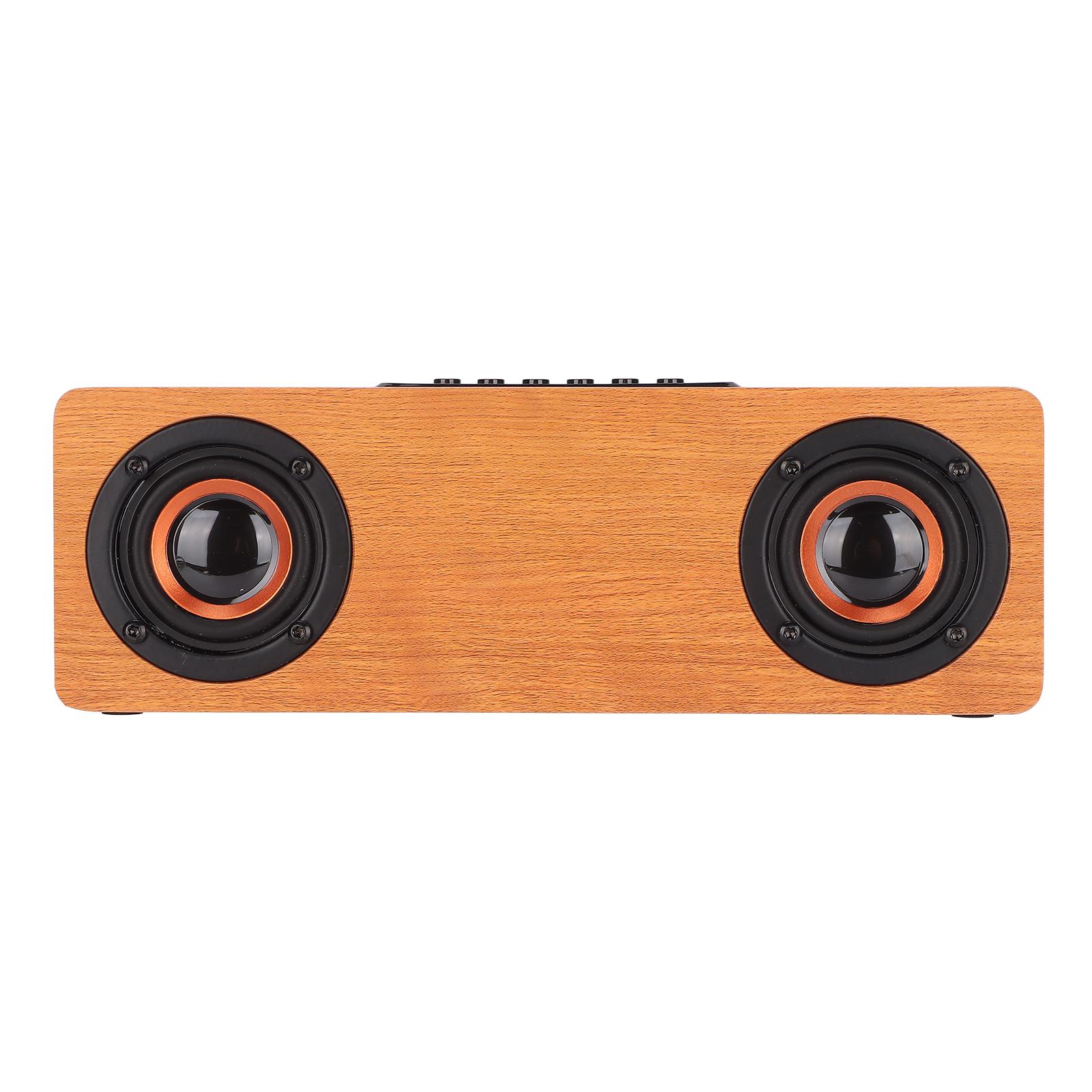 

Wireless Speaker 10W Wireless Charging Wooden Retro Alarm Clock Speaker for Mobile Phones Tablets