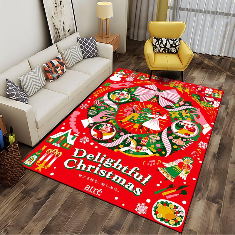 Delightful Christmas Carpet suitable as a non-slip mat for the living room or bedroom sofa
