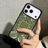 Capa Case for iPhone 17 Air 16 Pro Max 15 Plus 11 13 Mini 14 12 Back Phone Cover Green Paisley
