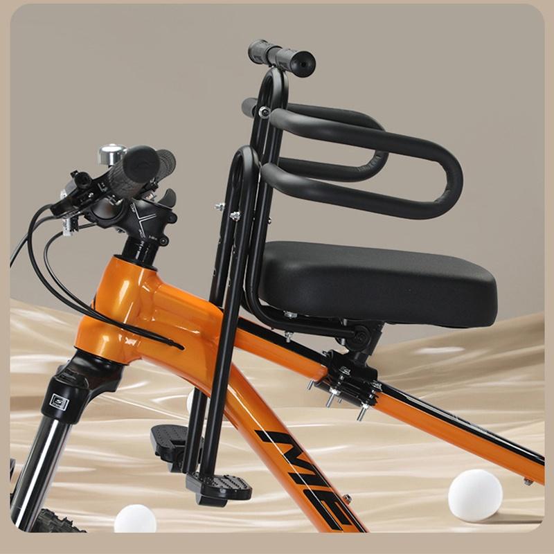 Seggiolino per bambini per mountain bike seggiolino anteriore pieghevole per bicicletta seggiolino per bambini per mountain bike marrone