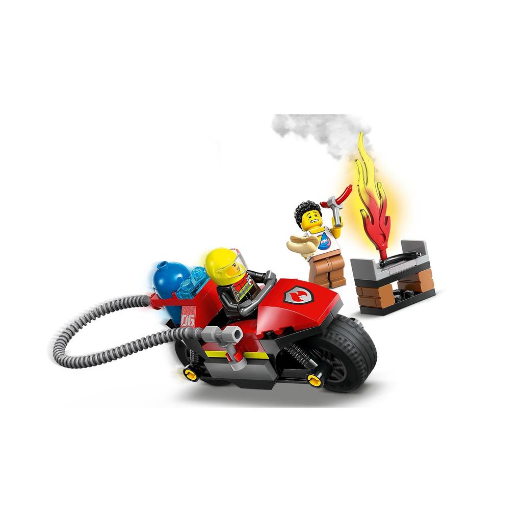 LEGO City Fire Rescue Bike Toy, Gift for Birthdays, Educational Building Blocks, Christmas, Boys and Girls, Ages 4, 5, and 6, Vehicle, Miniature Car,
