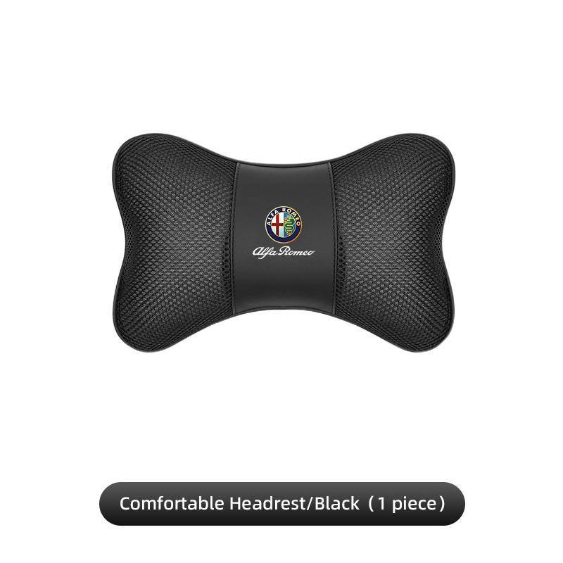 2026 Hot Sticker High-end Ice Silk Car Seat Headrest Memory Foam Comfort Pillow Auto Interior For Alfa Romeo 4C 159 166 Giulia G
