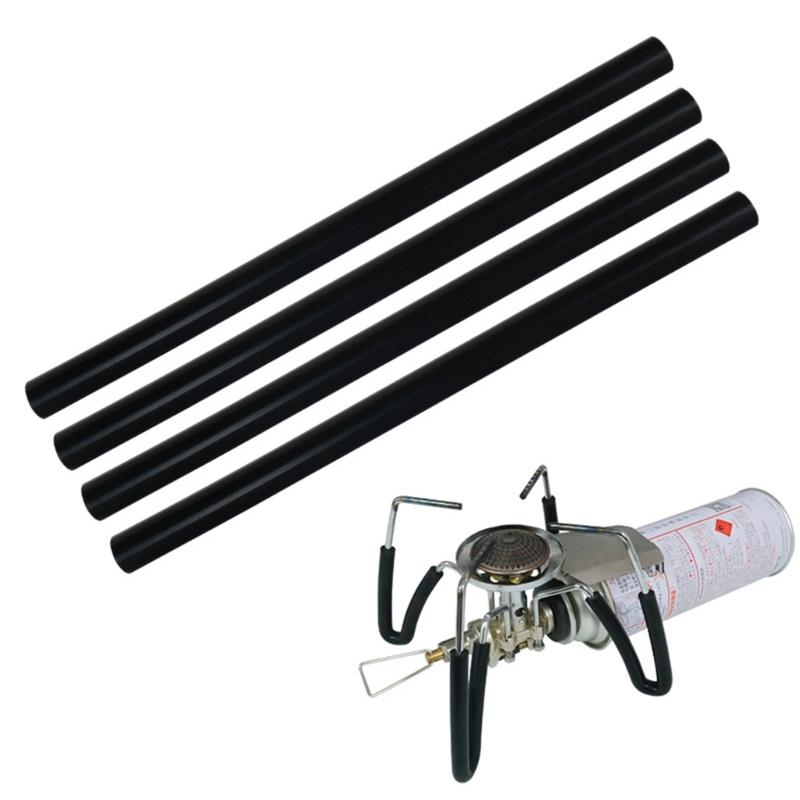 4pcs Anti Burn Stove Leg Cover Durability Outdoor Stove Silicones Leg Protectors Outdoor Cooker Gear